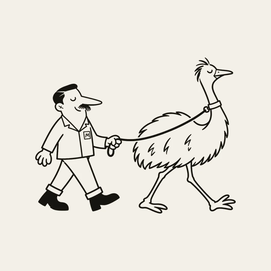 Monty the emu