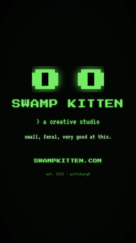 Cover frame of the launch Reel: Swamp Kitten, small, feral, very good at this